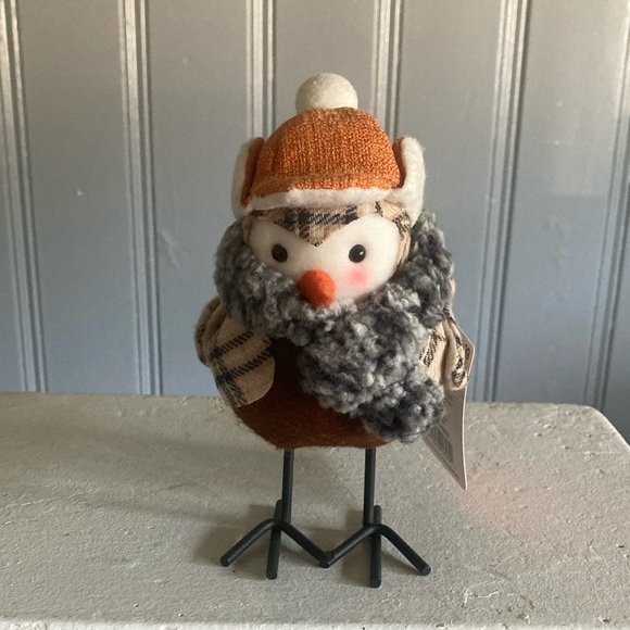 NWT Precious Chubby Fall Sweater Weather Decoration Bird w/ Metal Feet 🍁 - Picture 4 of 17
